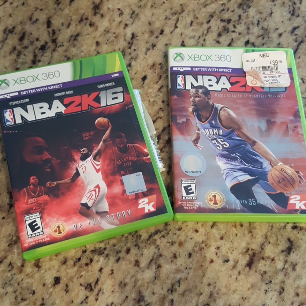 NBA 2K15 and 2K16 XBOX 360 games